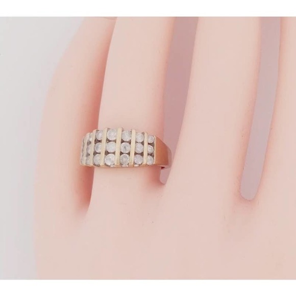 DIAMOND BAND REAL DIAMONDS 10K GOLD Size 6,7,8 - Picture 6 of 12